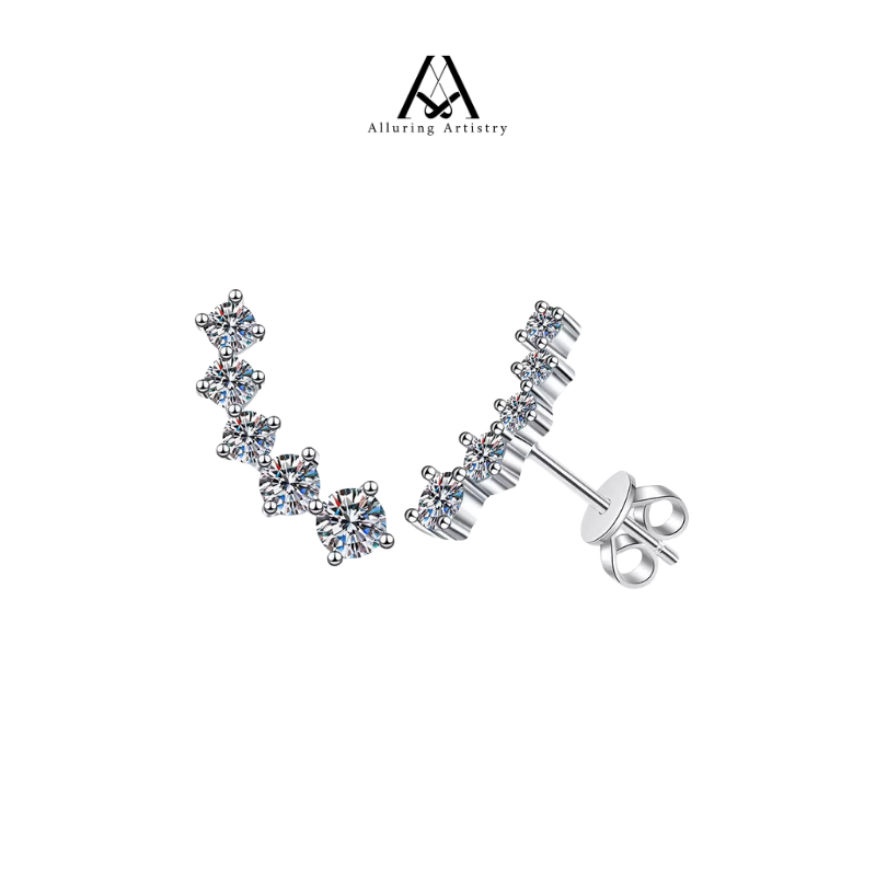 Pinlight Moissanite 925 Silver Earring