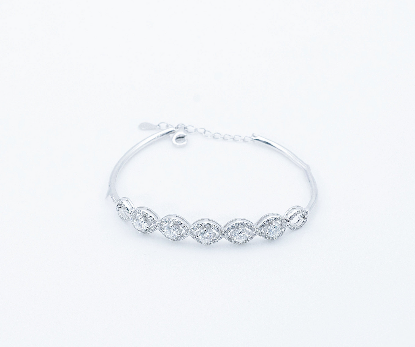 Camellia Moissanite 925 Silver Bracelet-BFT609