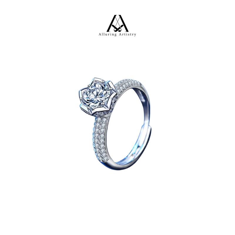 Roselia Moissanite 925 Silver Female Ring