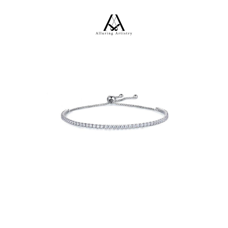 Alura Moissanite 925 Silver Tennis Bracelet