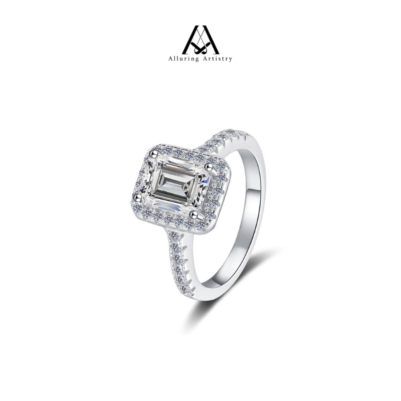 Zeloura Moissanite 925 Silver Ring Female