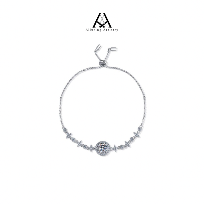 Lyra Moissanite 925 Silver Bracelet