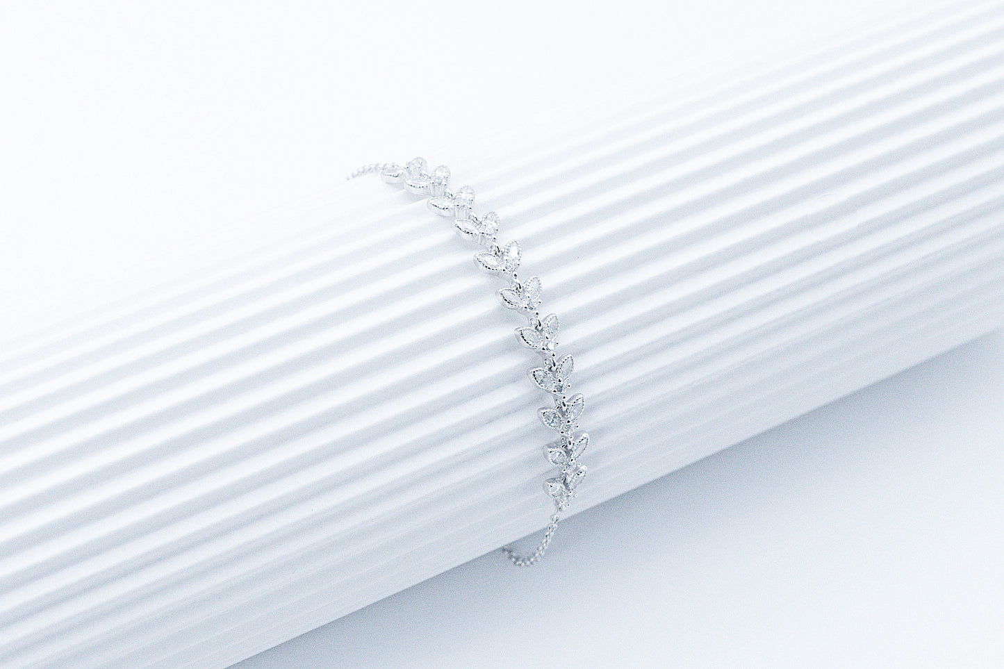 Blossara Moissanite 925 Silver Bolo Bracelet-BFT606