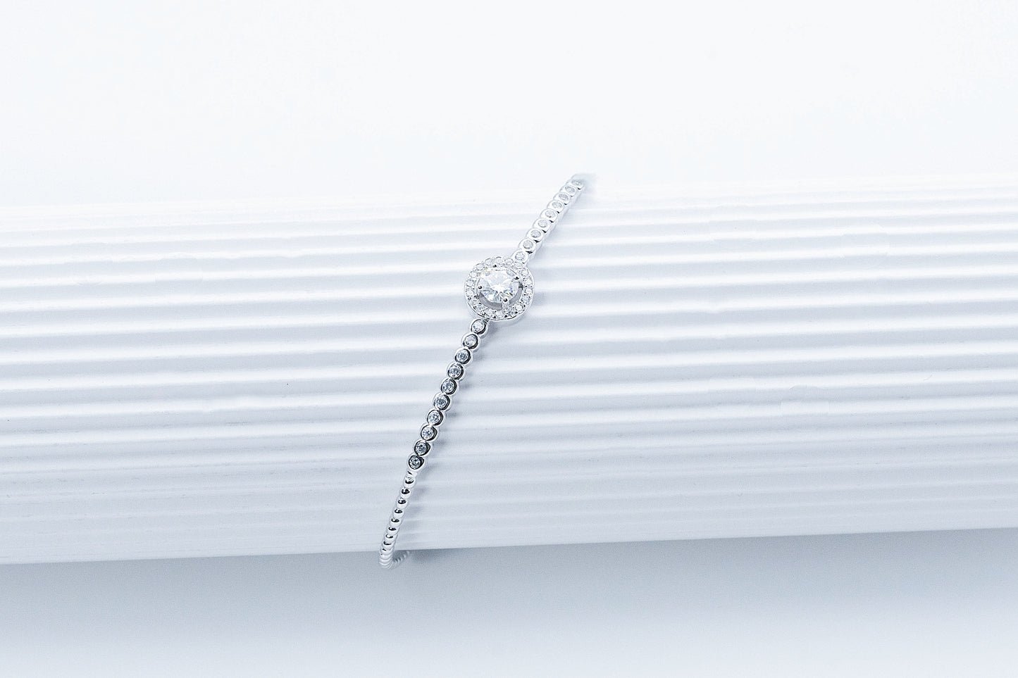 Aurielle Moissanite 925 Silver Bracelet-BFT612