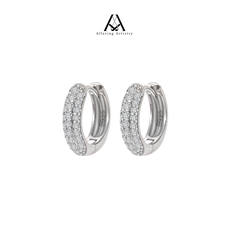 Étoile Pavé Moissanite 925 Silver Earring