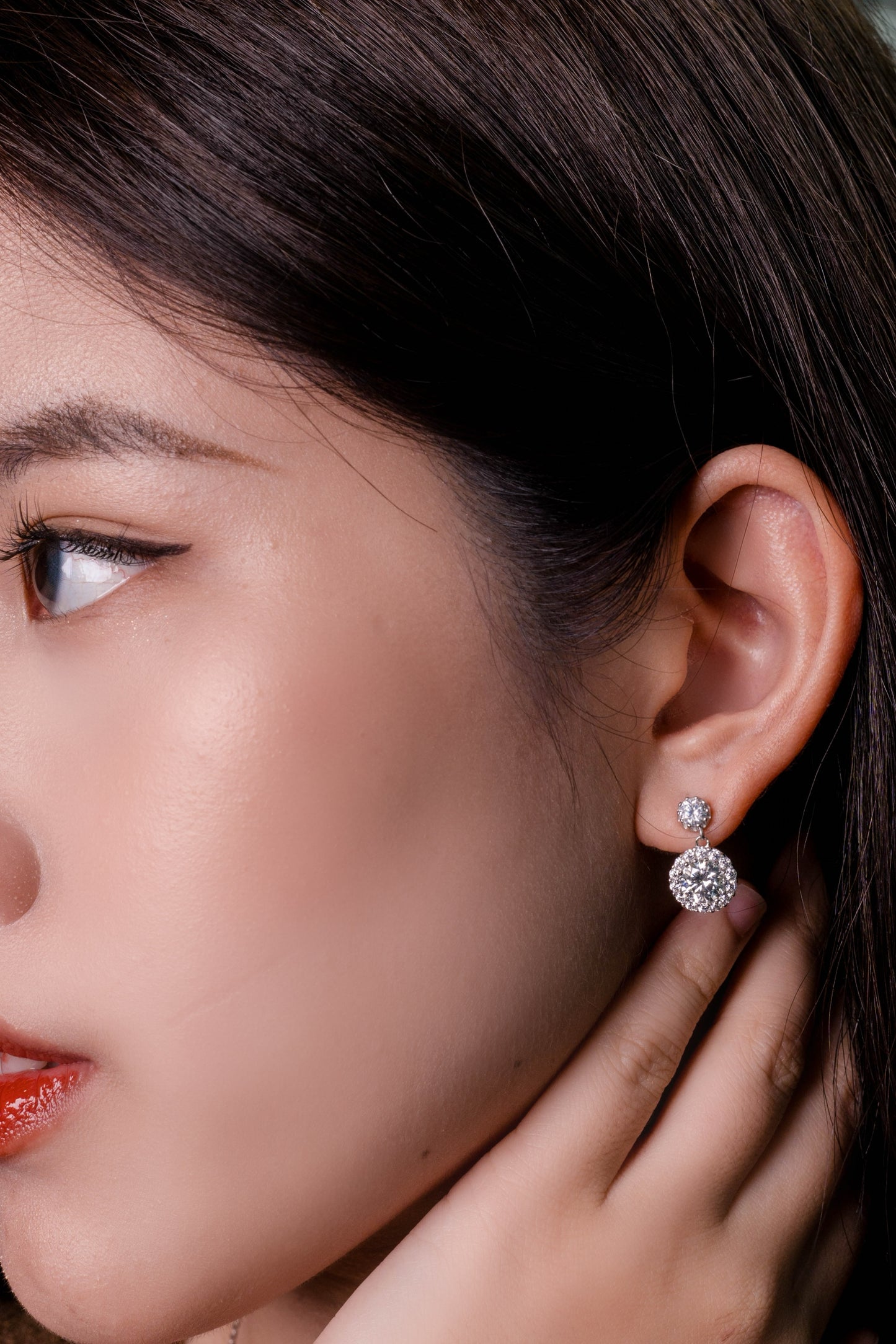 Astralis Moissanite 925 Silver Earring-AAE404