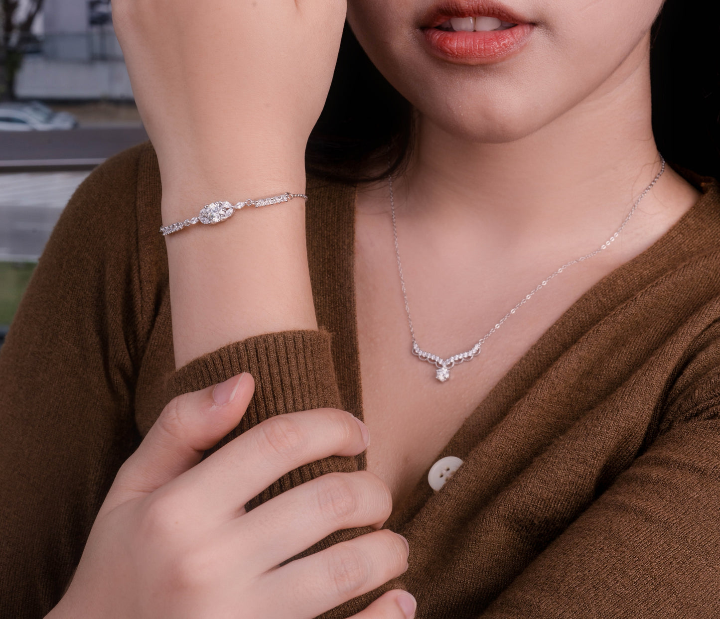 Orlaya Moissanite 925 Silver Bolo Bracelet