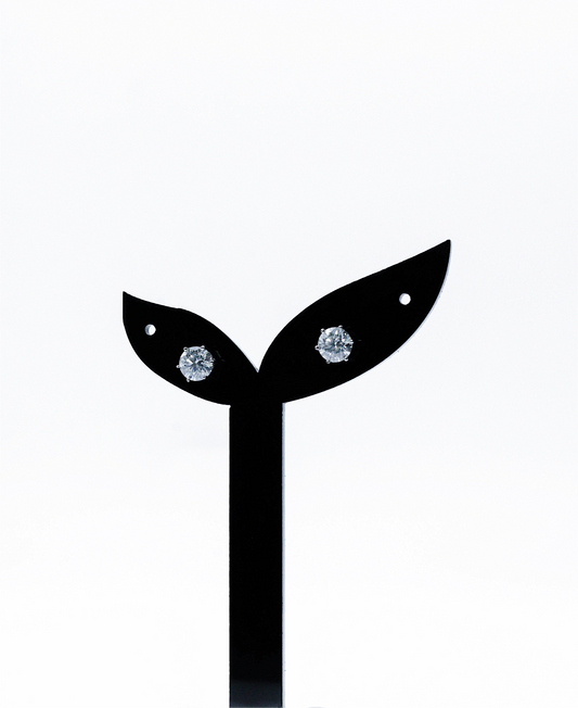 Halo Dot Mossainite 925 Silver Earring-AAE403