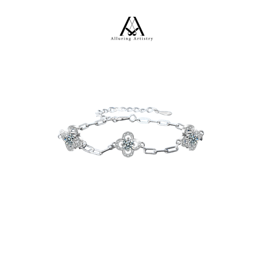 Zinnia Moissanite 925 Silver Bracelet