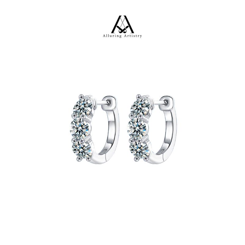 Aurea Moissanite 925 Silver Earring