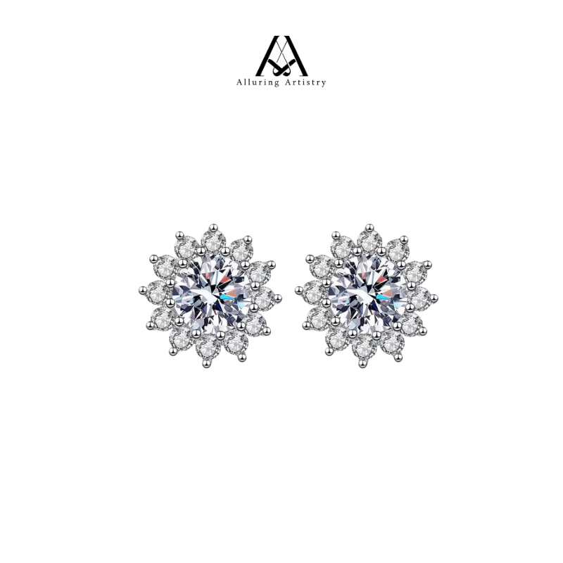 Thalia Moissanite 925 Silver Earring