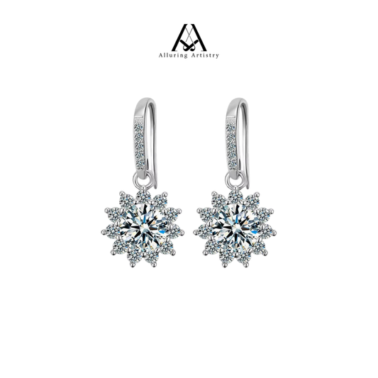 Glint Moissanite 925 Silver Earring