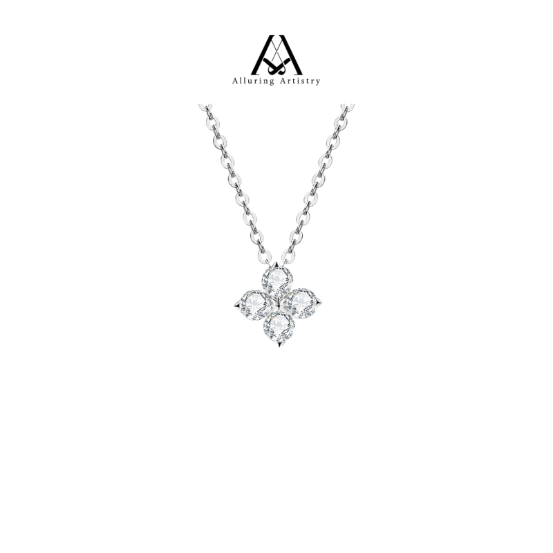 Iris Moissanite 925 Silver Necklace