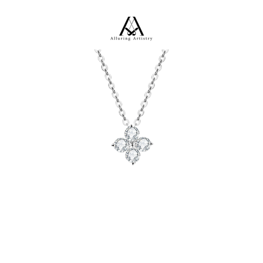 Iris Moissanite 925 Silver Necklace