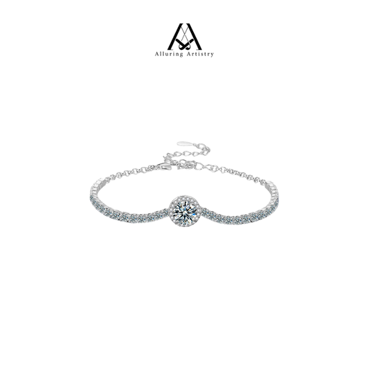 Orlina Moissanite 925 Silver Bracelet