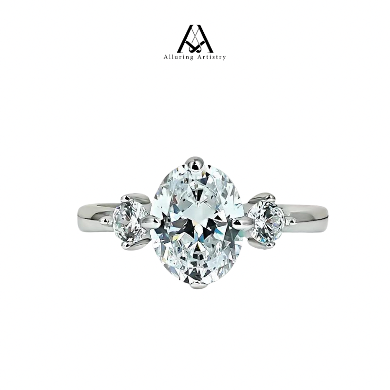 Lysandra Moissanite 925 Silver Female Ring