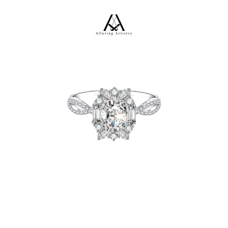 Solene Moissanite 925 Silver Ring Female