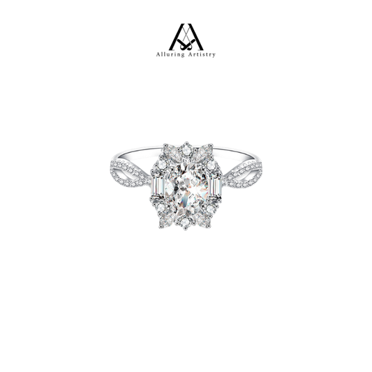 Solene Moissanite 925 Silver Ring Female