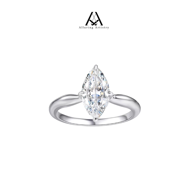 Arabella Moissanite 925 Silver Female Ring