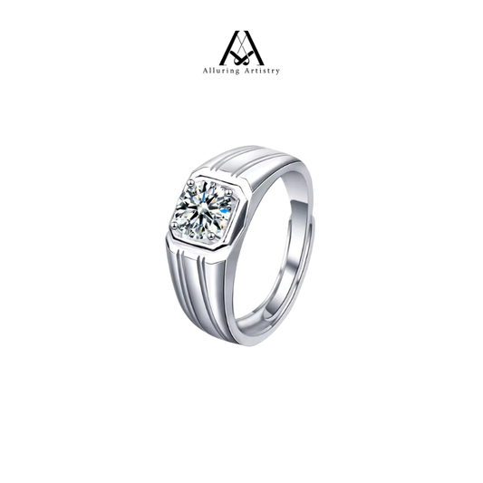 Orion Moissanite 925 Silver Male Ring