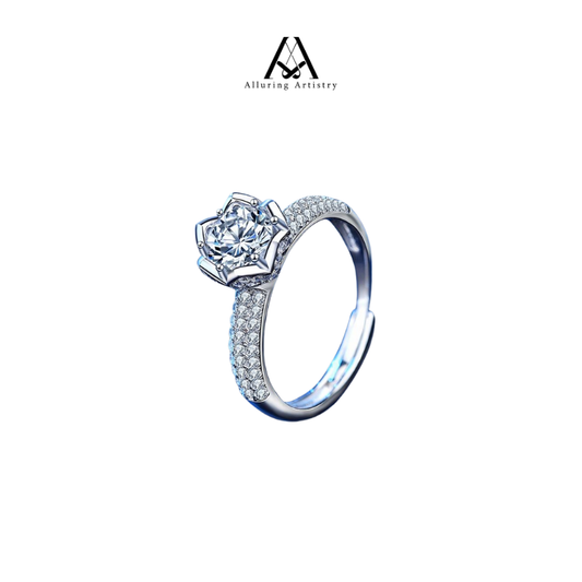 Roselia Moissanite 925 Silver Female Ring