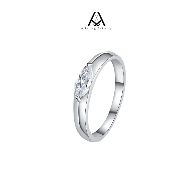 Saphira Moissanite 925 Silver Male Ring