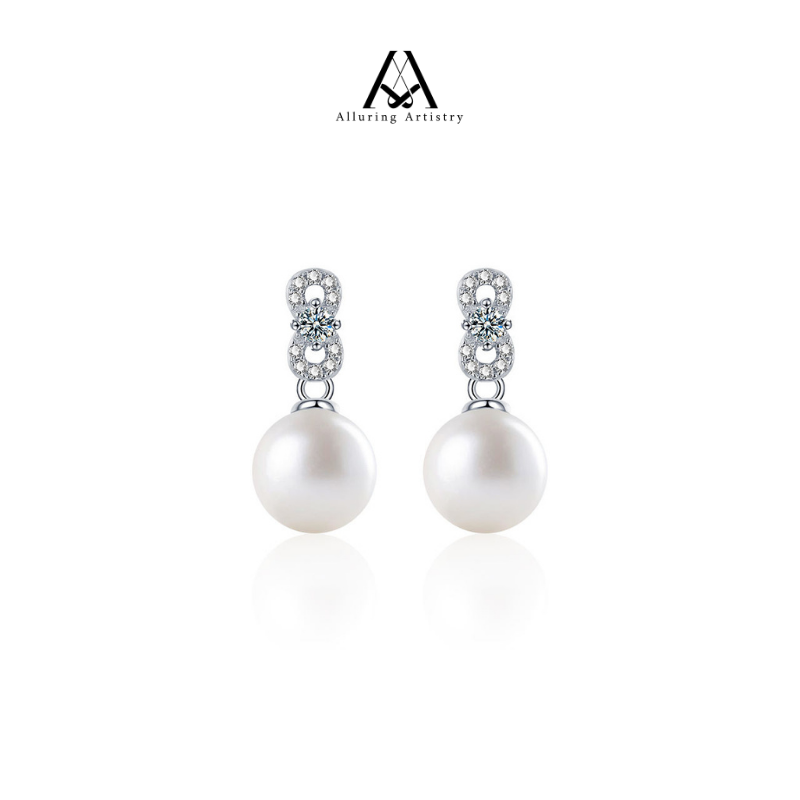 Pearlux Moissanite 925 Silver Earring