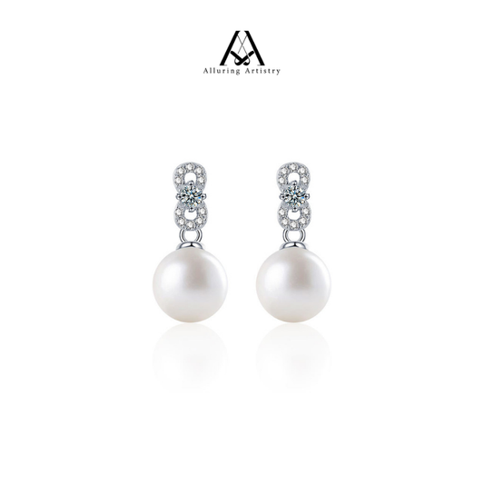Pearlux Moissanite 925 Silver Earring