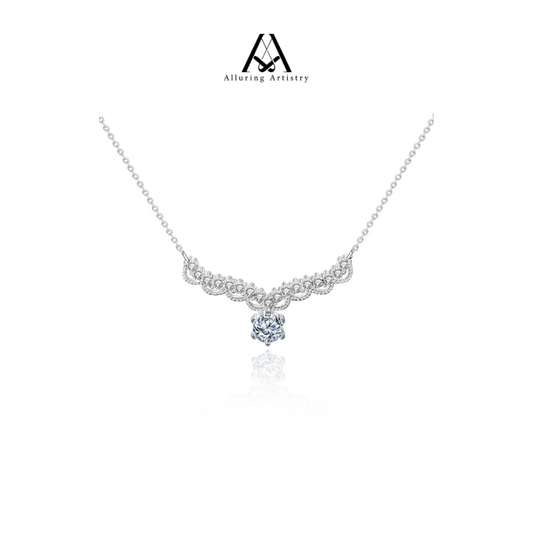 Alira Belle Moissanite 925 Silver Necklace