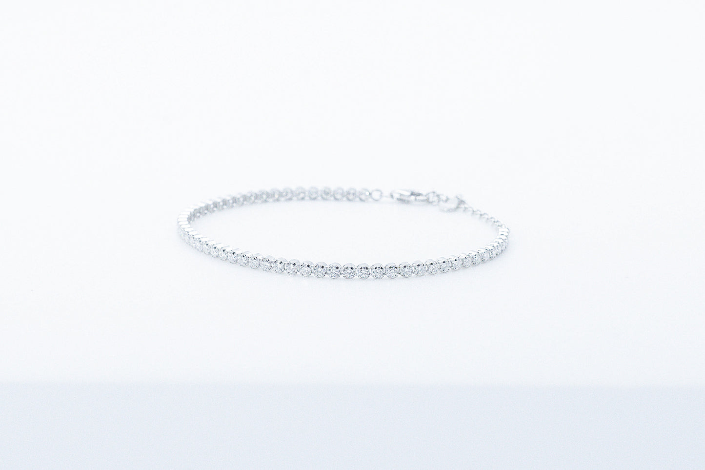 Primavera 2mm Moissanite 925 Silver Tennis Bracelet-BTF604