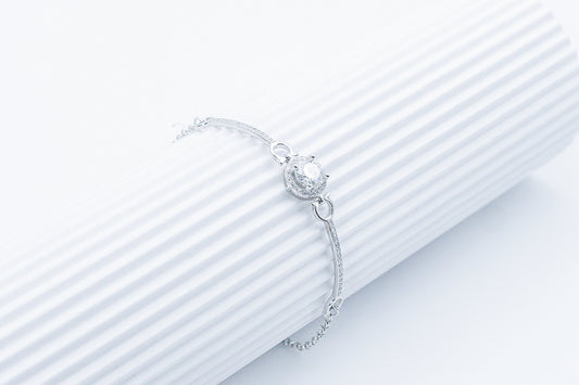 Clarion Moissanite 925 Silver Bracelet-BFT605