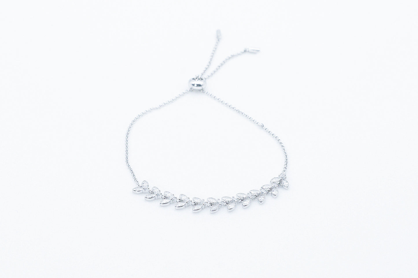 Blossara Moissanite 925 Silver Bolo Bracelet-BFT606