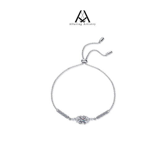 Orlaya Moissanite 925 Silver Bolo Bracelet