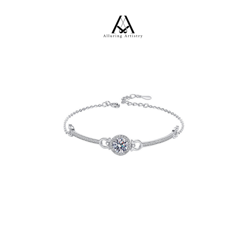 Clarion Moissanite 925 Silver Bracelet