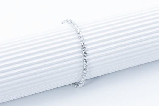 Primavera 3mm Moissanite 925 Silver Tennis Bracelet-BTF608