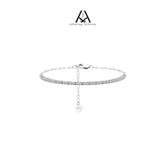 Eterna Moissanite 925 Silver Bracelet
