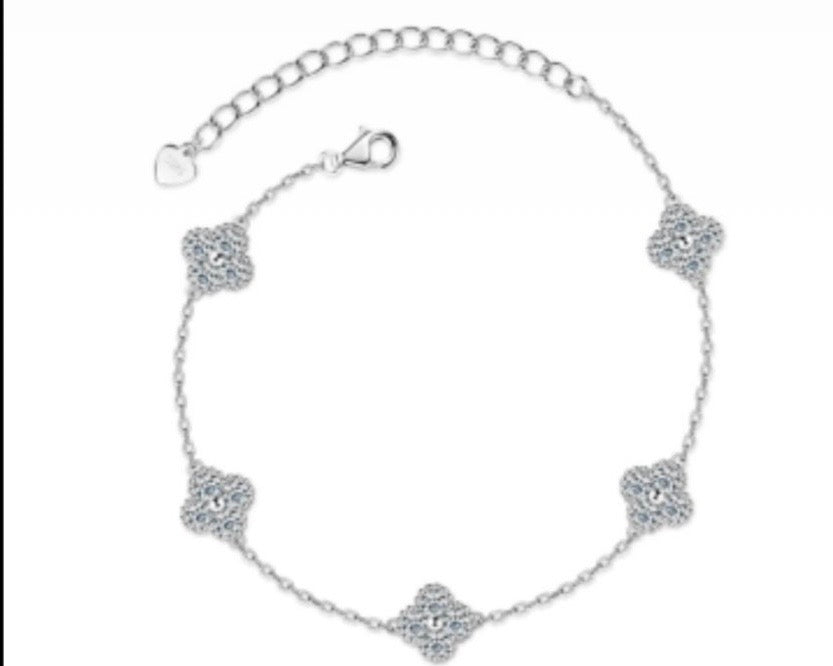 Lucky Moissanite 925 Silver Bracelet
