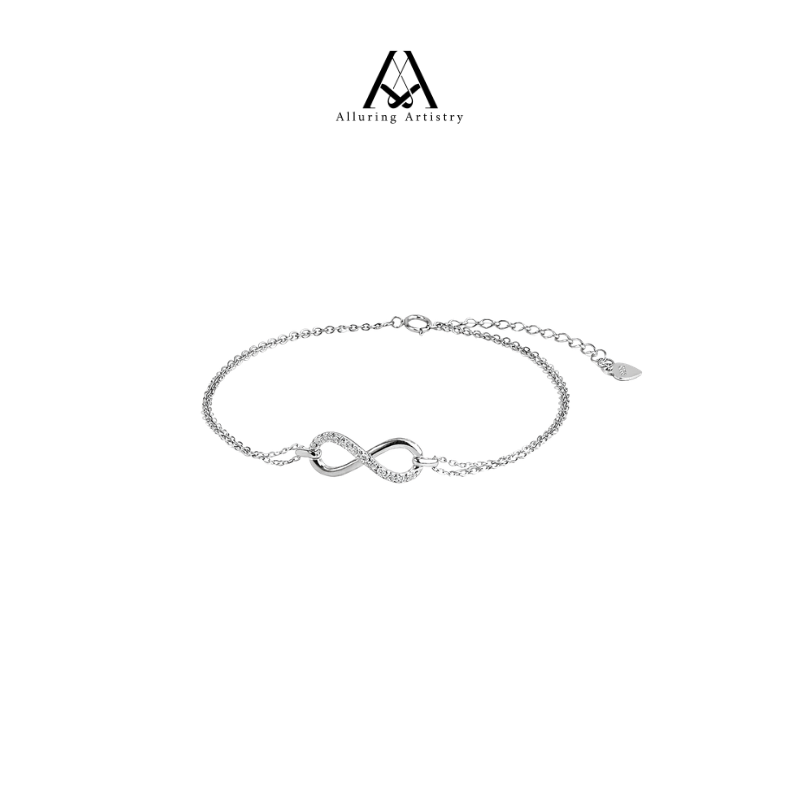 Infinity Moissanite 925 Silver Bracelet