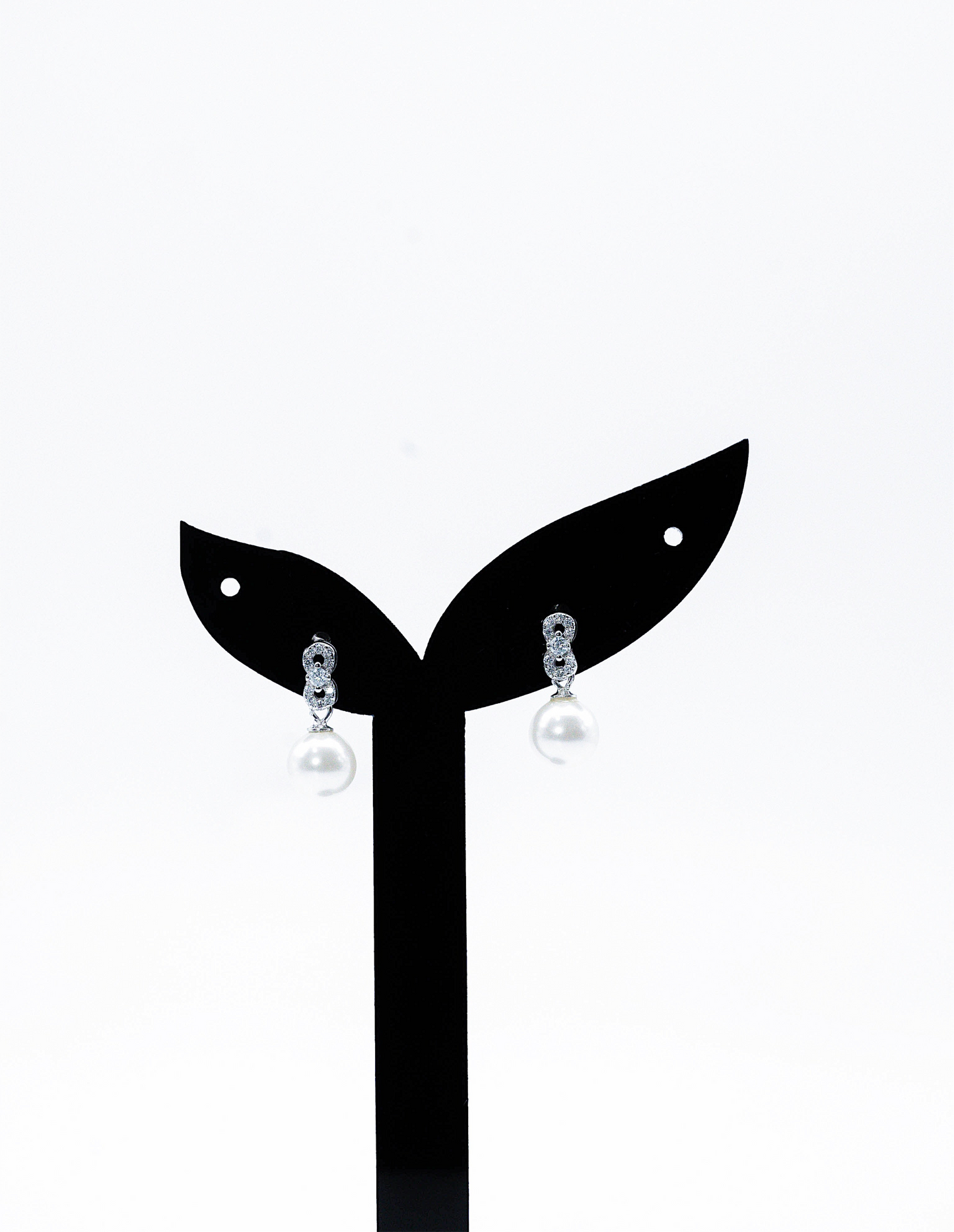 Pearlux Moissanite 925 Silver Earring-AAE401