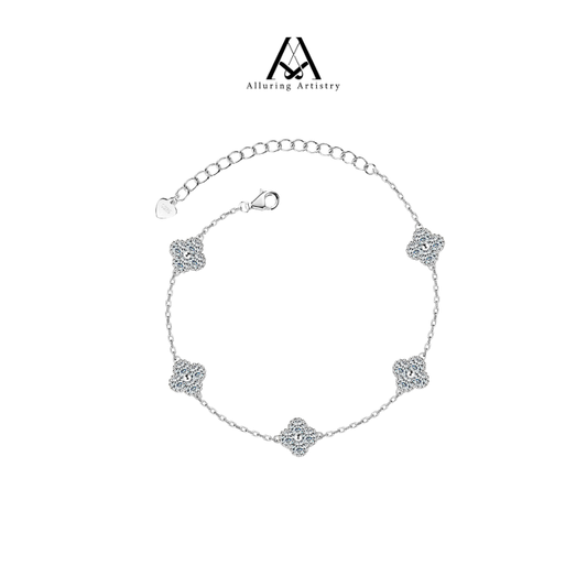 Lucky Moissanite 925 Silver Bracelet