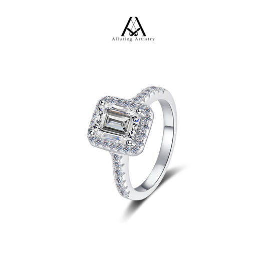 Zeloura Moissanite 925 Silver Ring Female