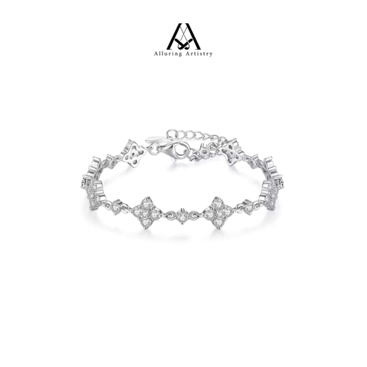 Serene Moissanite 925 Silver Bracelet