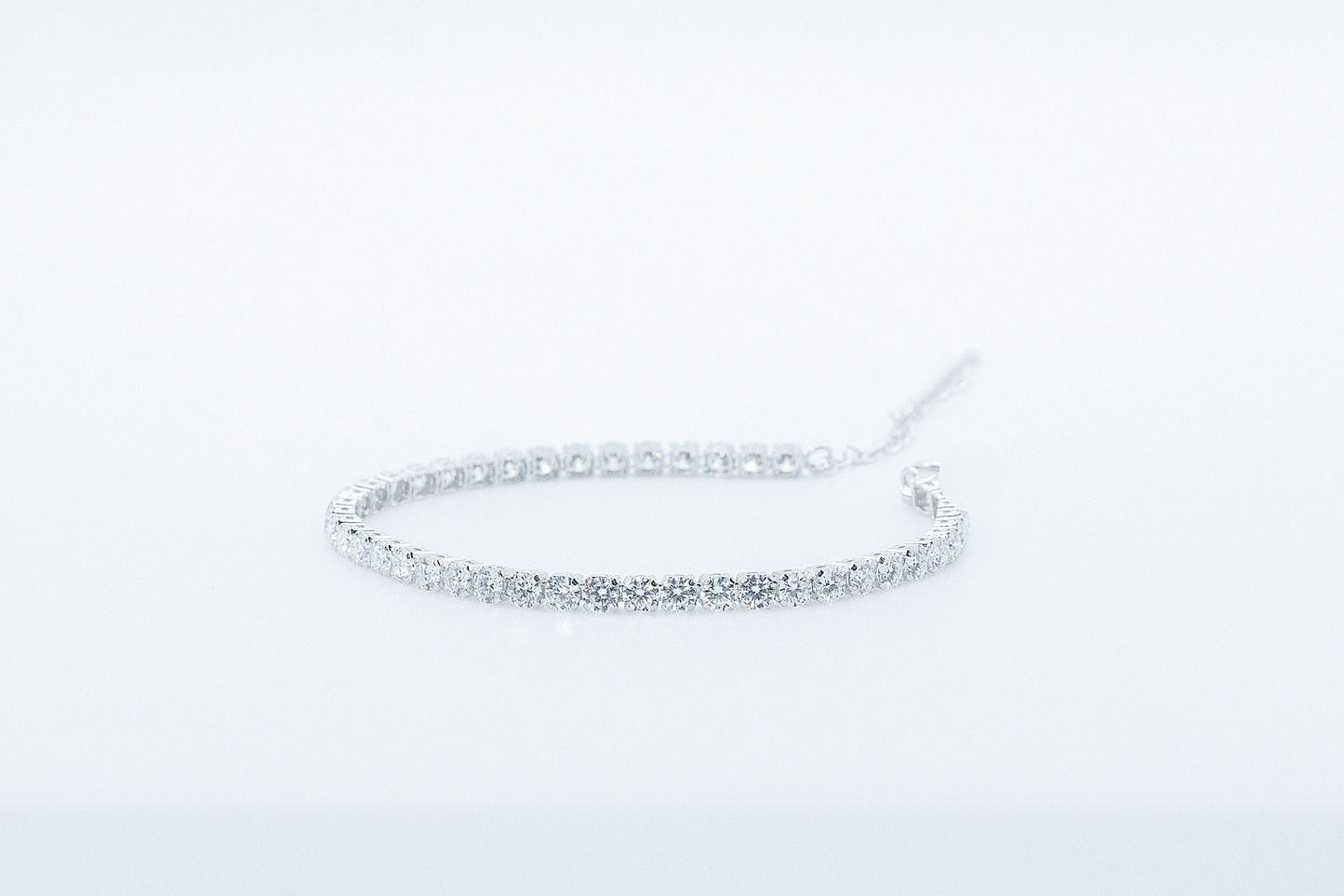 Primavera 3mm Moissanite 925 Silver Tennis Bracelet-BTF608