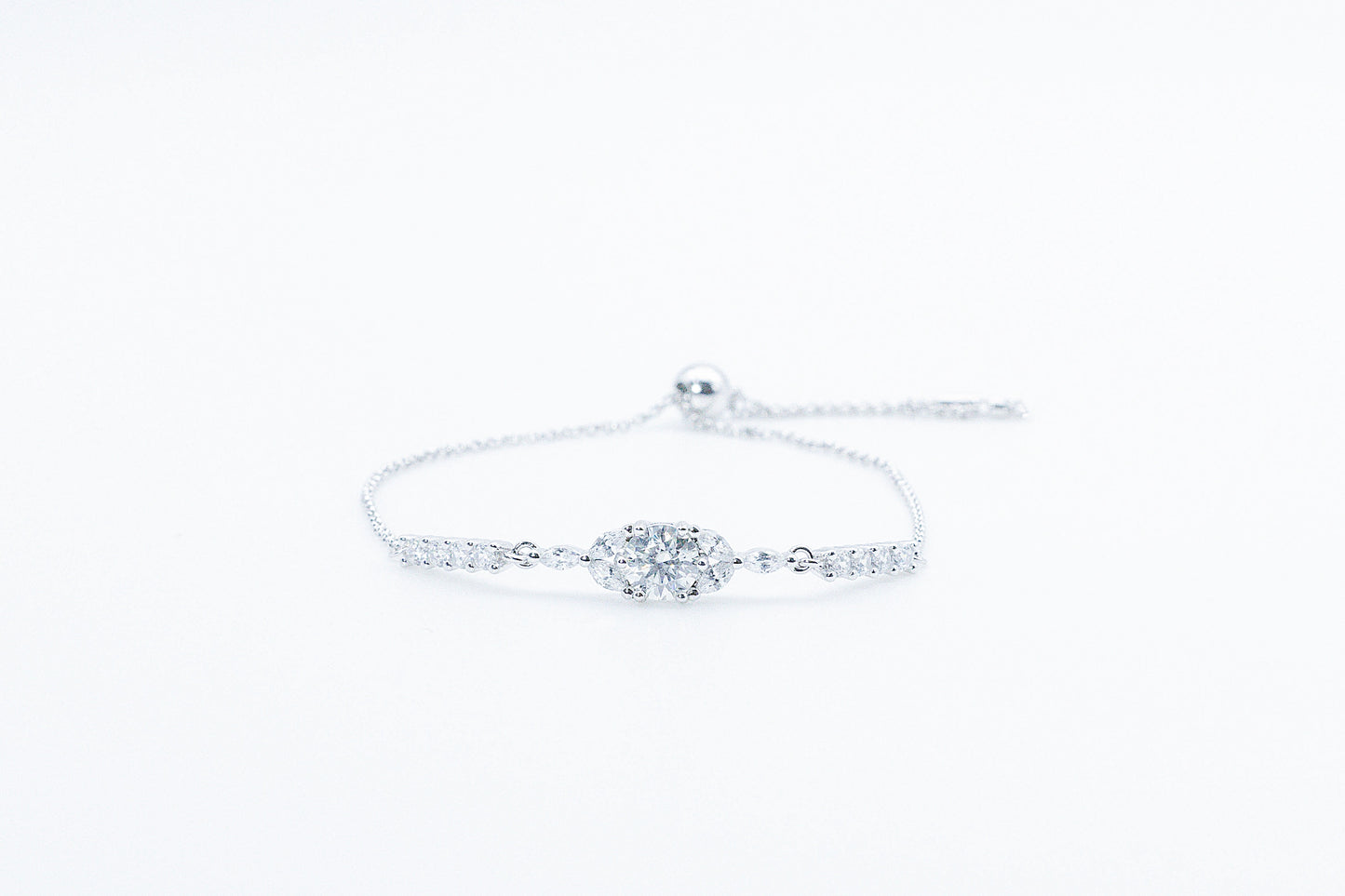 Orlaya Moissanite 925 Silver Bolo Bracelet-BFT607