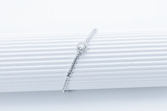 Aurielle Moissanite 925 Silver Bracelet-BFT612
