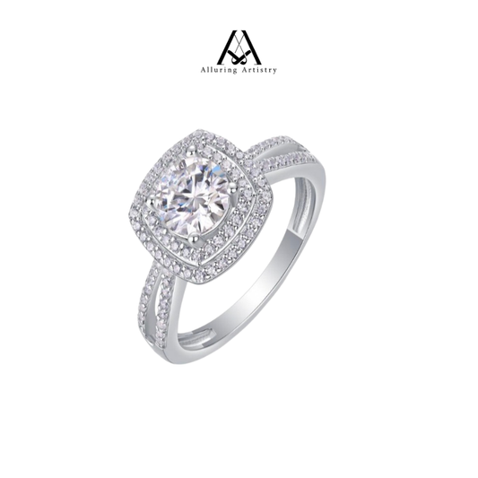 Élise Moissanite 925 Silver Female Ring