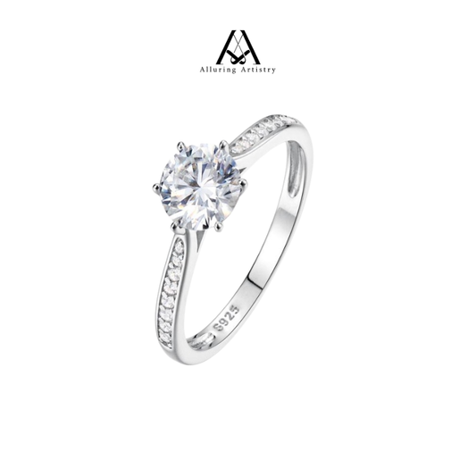 Celeste Moissanite 925 Female Silver Ring