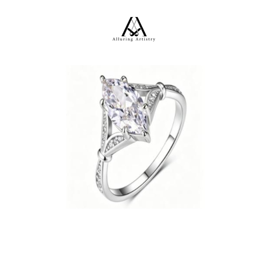 Seraphine Moissanite 925 Female Silver Ring