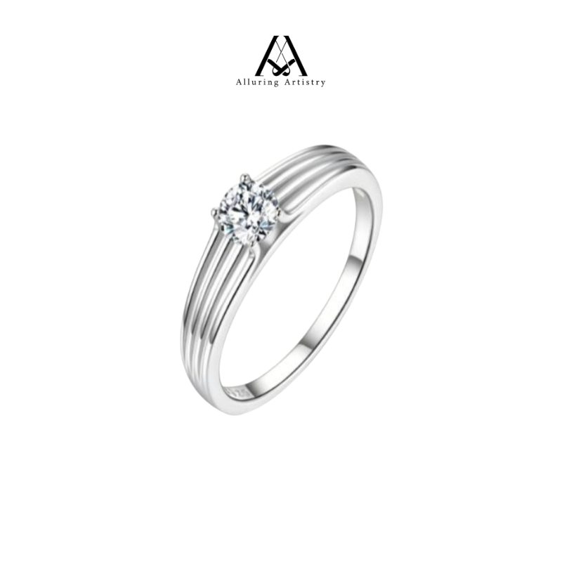 Serena Moissanite 925 Female Silver Ring