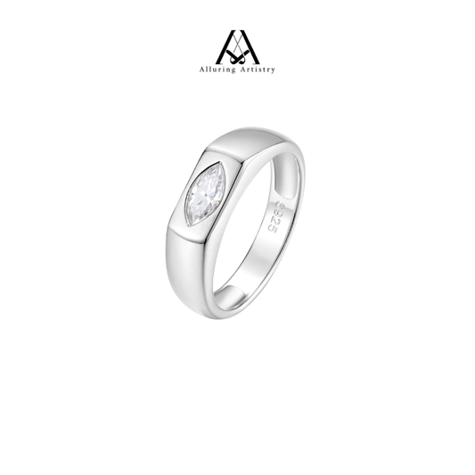 Archer Moissanite 925 Male Silver Ring